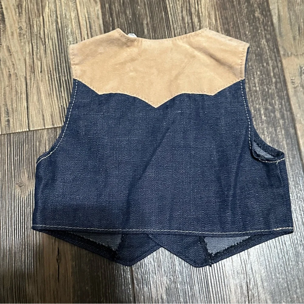 BILLY the KID denim vest VTG cowboy country western wear baby boy 12 mo